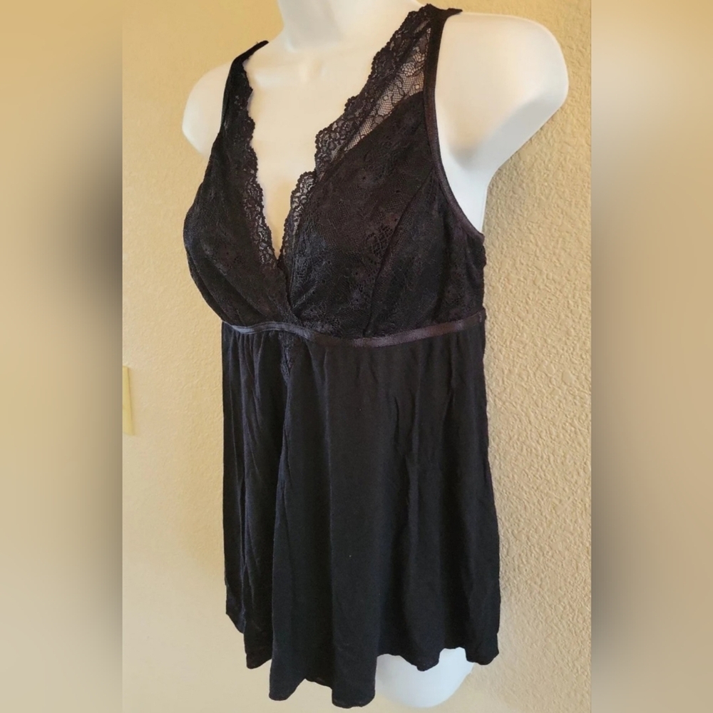 Soma black camisole teddy. Size medium. - Picture 3 of 8